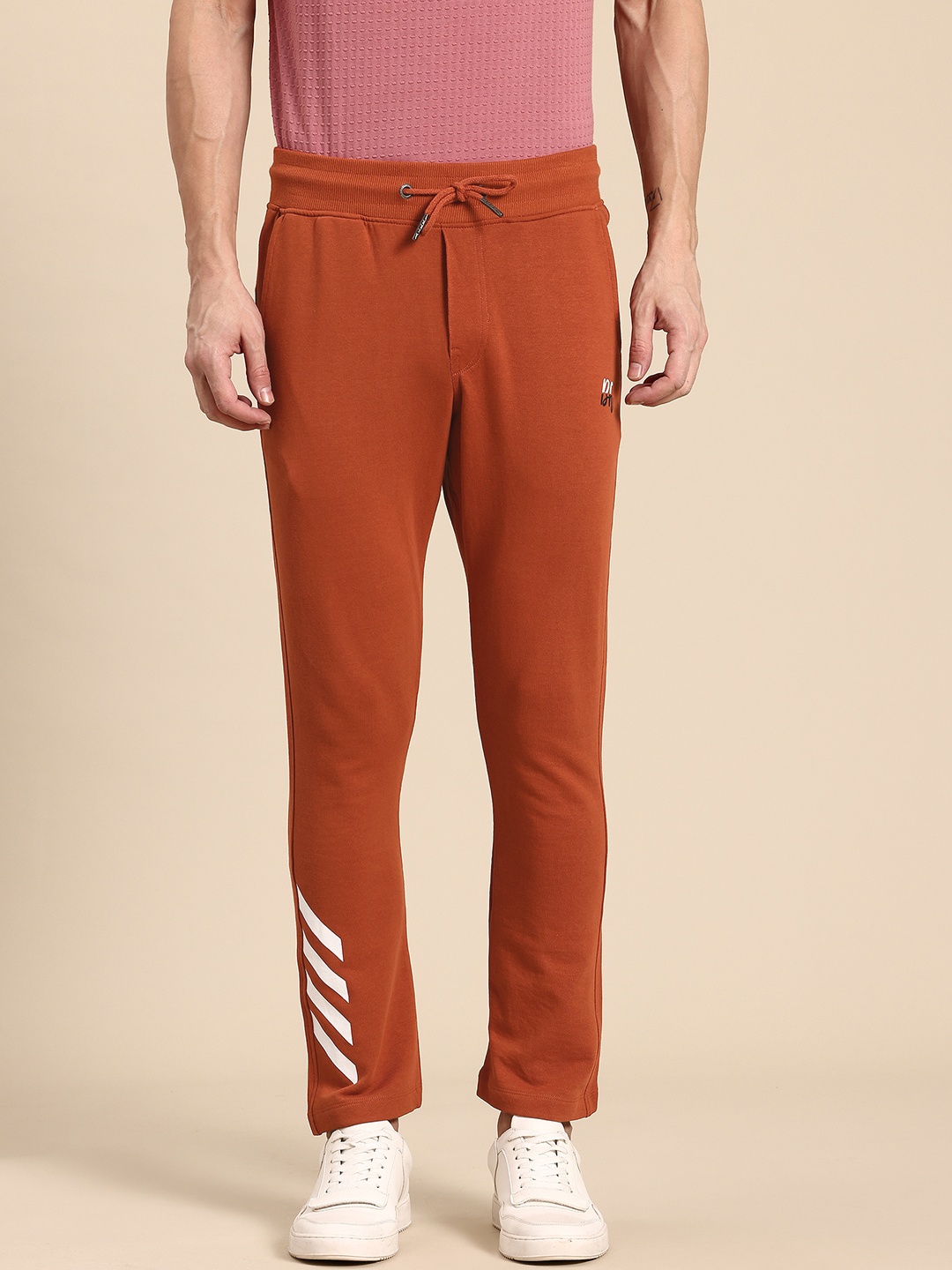 

Being Human Pure Cotton Joggers, Rust