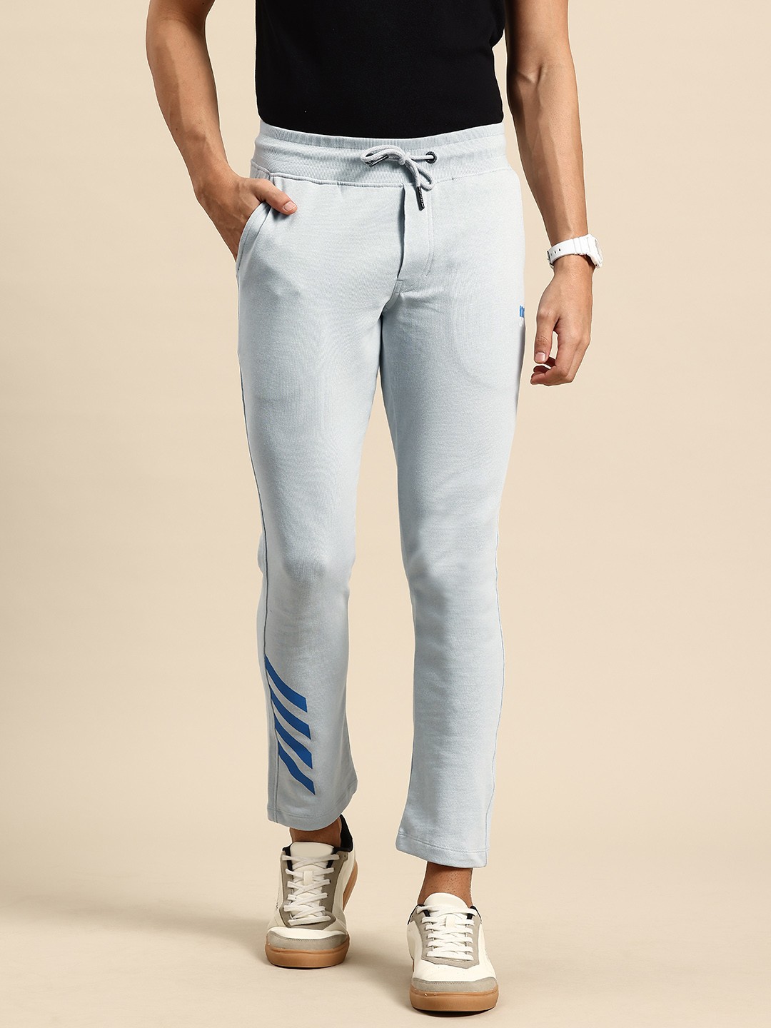 

Being Human Men Pure Cotton Track Pants, Grey