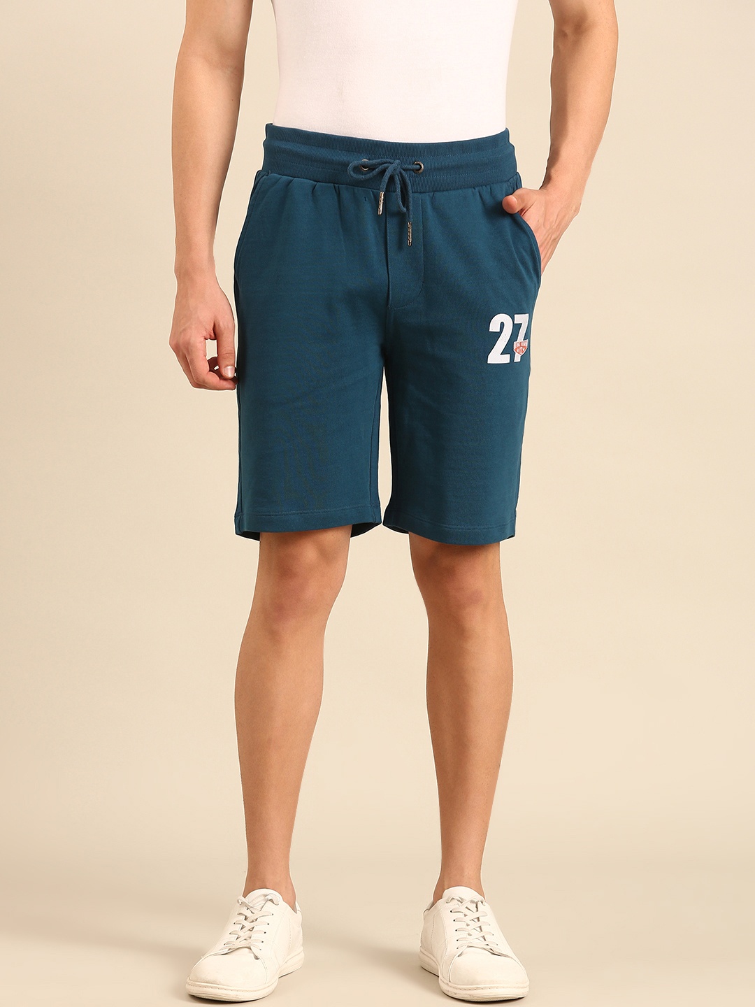 

Being Human Men Pure Cotton Regular Shorts, Blue