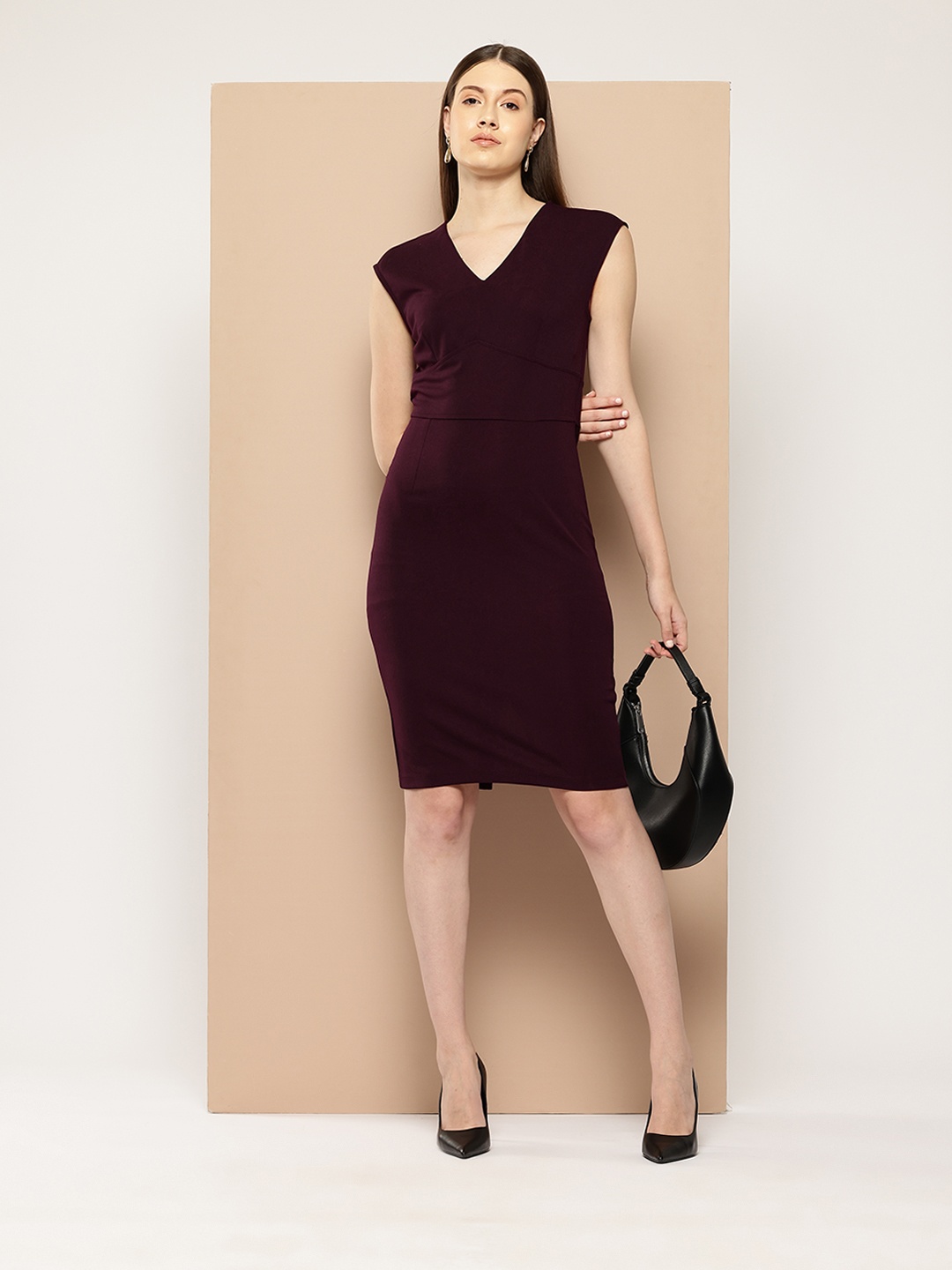 

her by invictus Sleeveless Sheath Dress, Burgundy