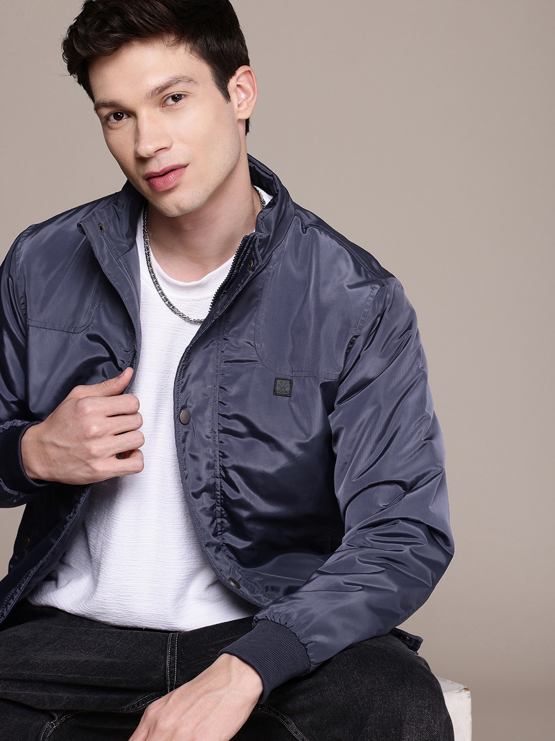 

WROGN Bomber Jacket, Blue
