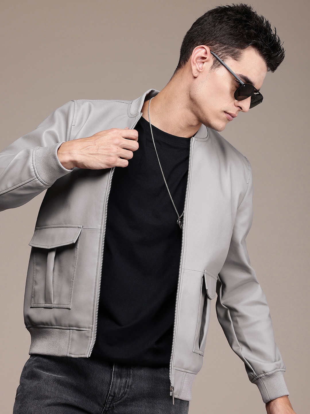 

WROGN Bomber Jacket, Grey