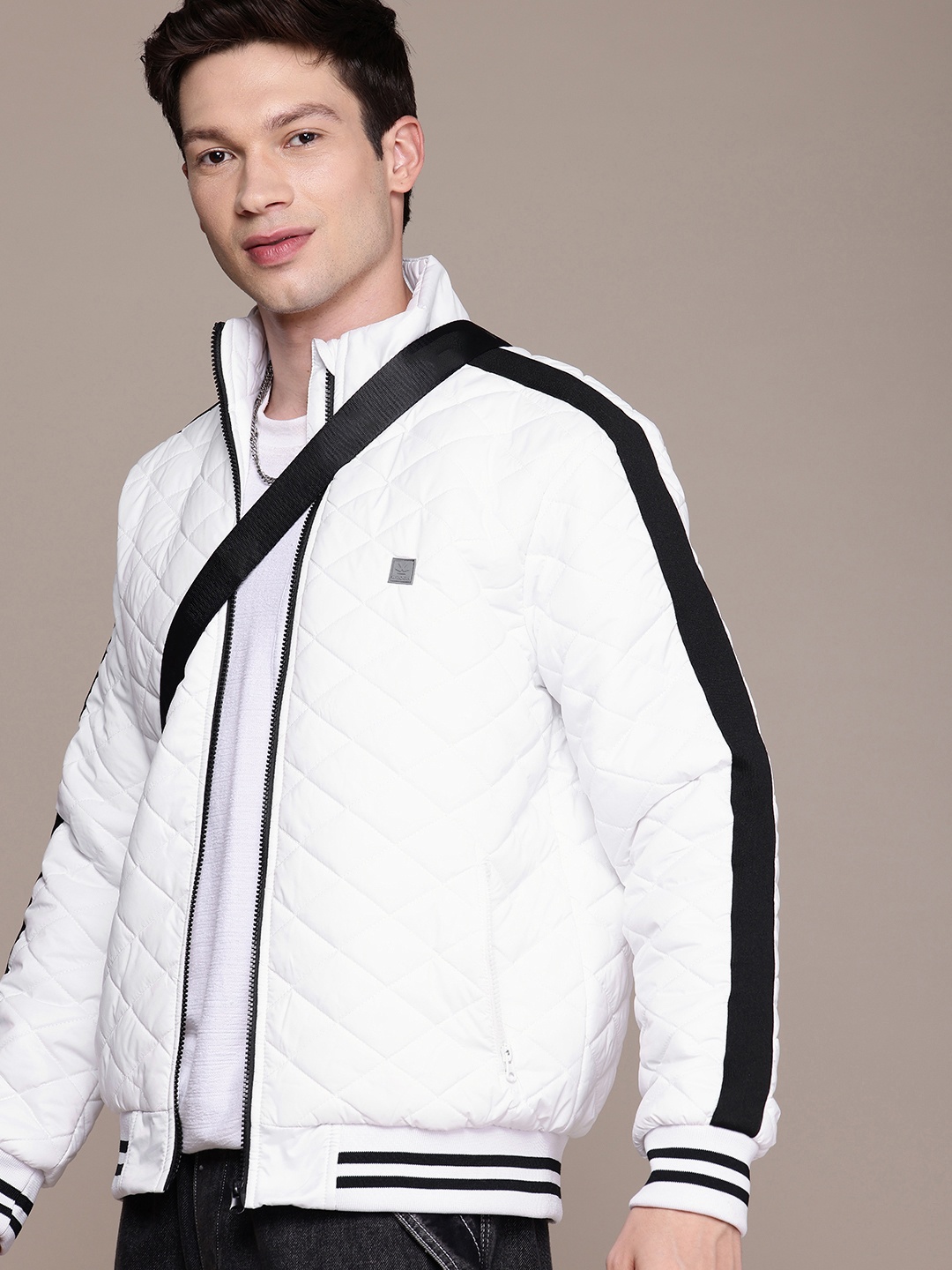 

WROGN Mock Collar Bomber Jacket, White