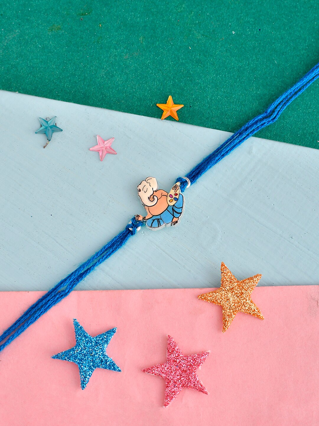

Voylla Lord Ganesh Kids Thread Rakhi, Blue
