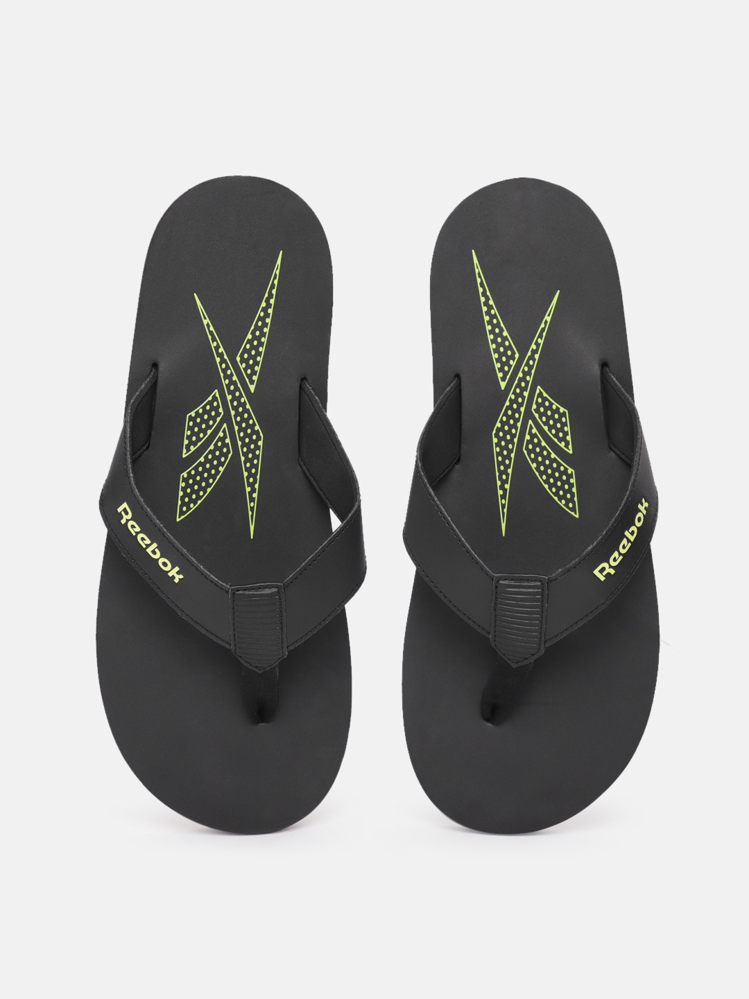 

Reebok Men Brand Logo Printed Thong Flip-Flops, Black