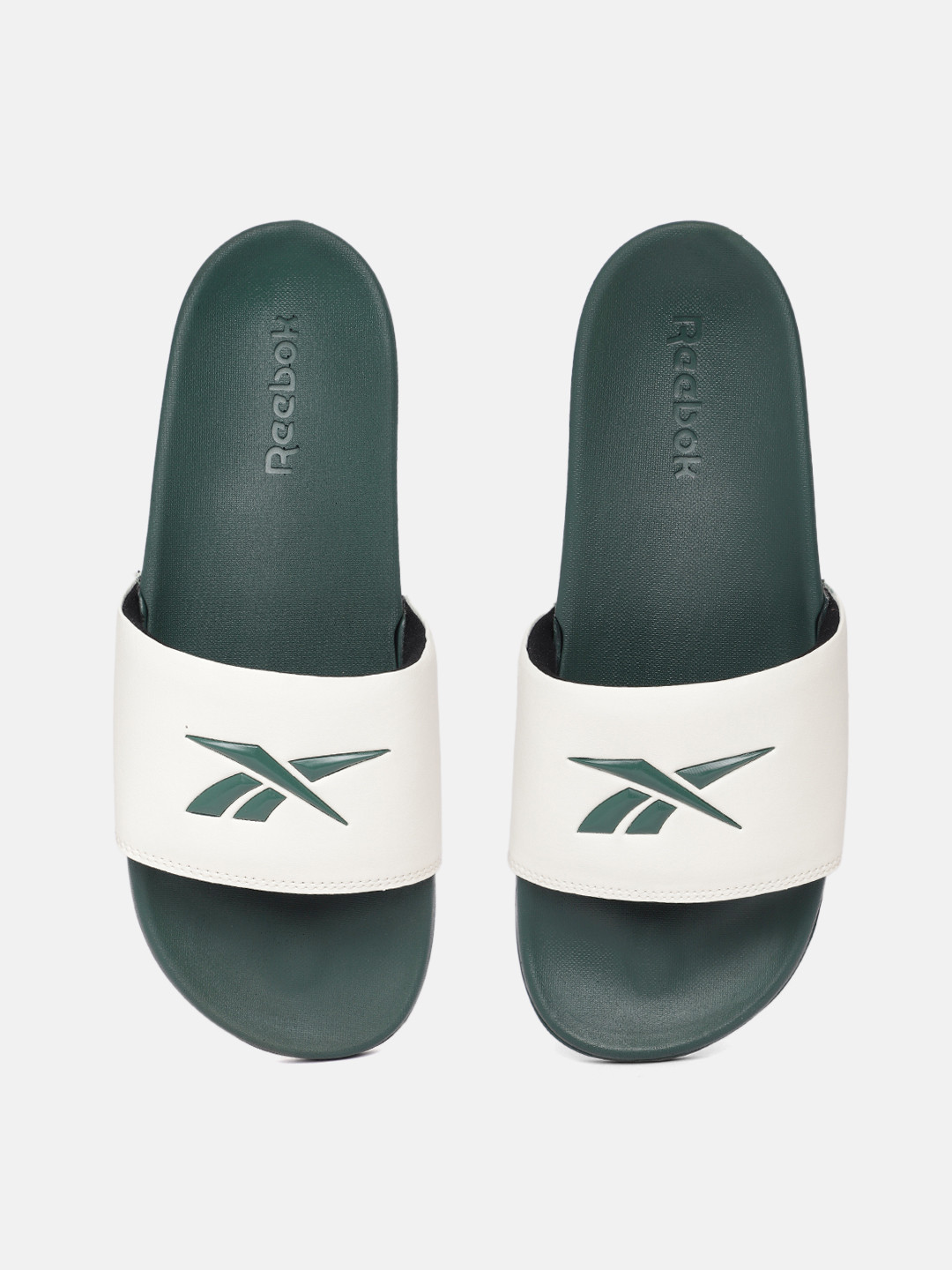 

Reebok Unisex Brand Logo Printed Sliders, White