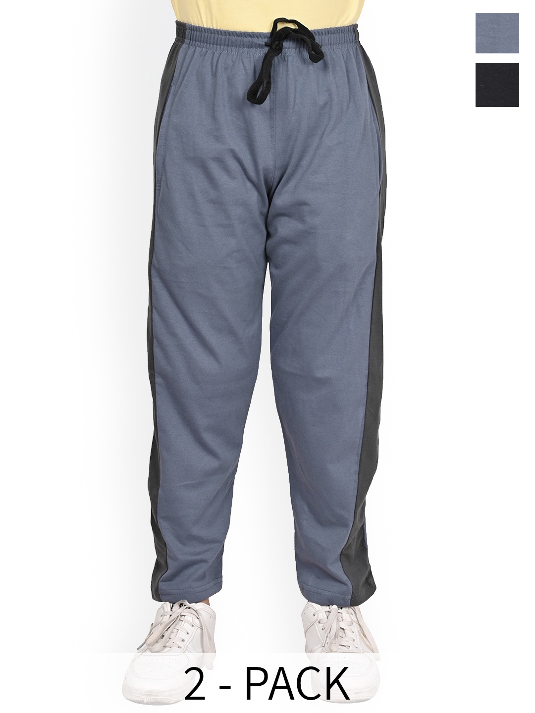 

BAESD Boys Pack Of 2 Pure Cotton Track Pants, Black
