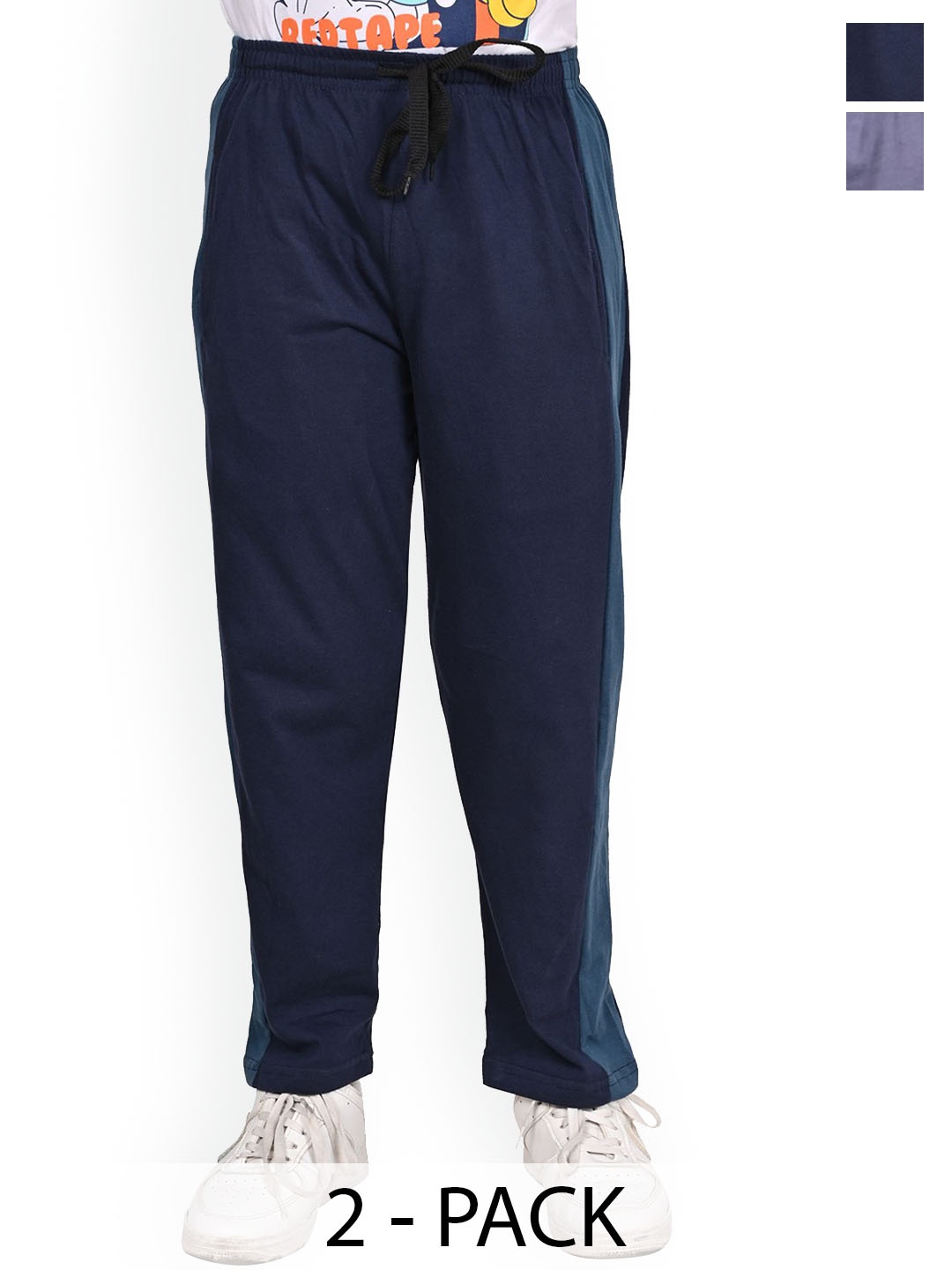 

BAESD Boys Pack Of 2 Pure Cotton Track Pants, Grey