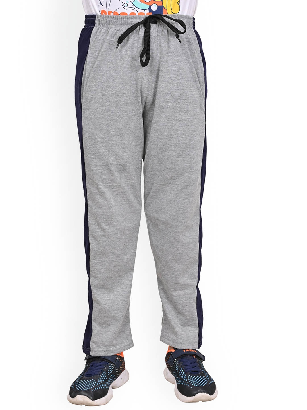 

BAESD Boys Pure Cotton Track Pants, Grey melange