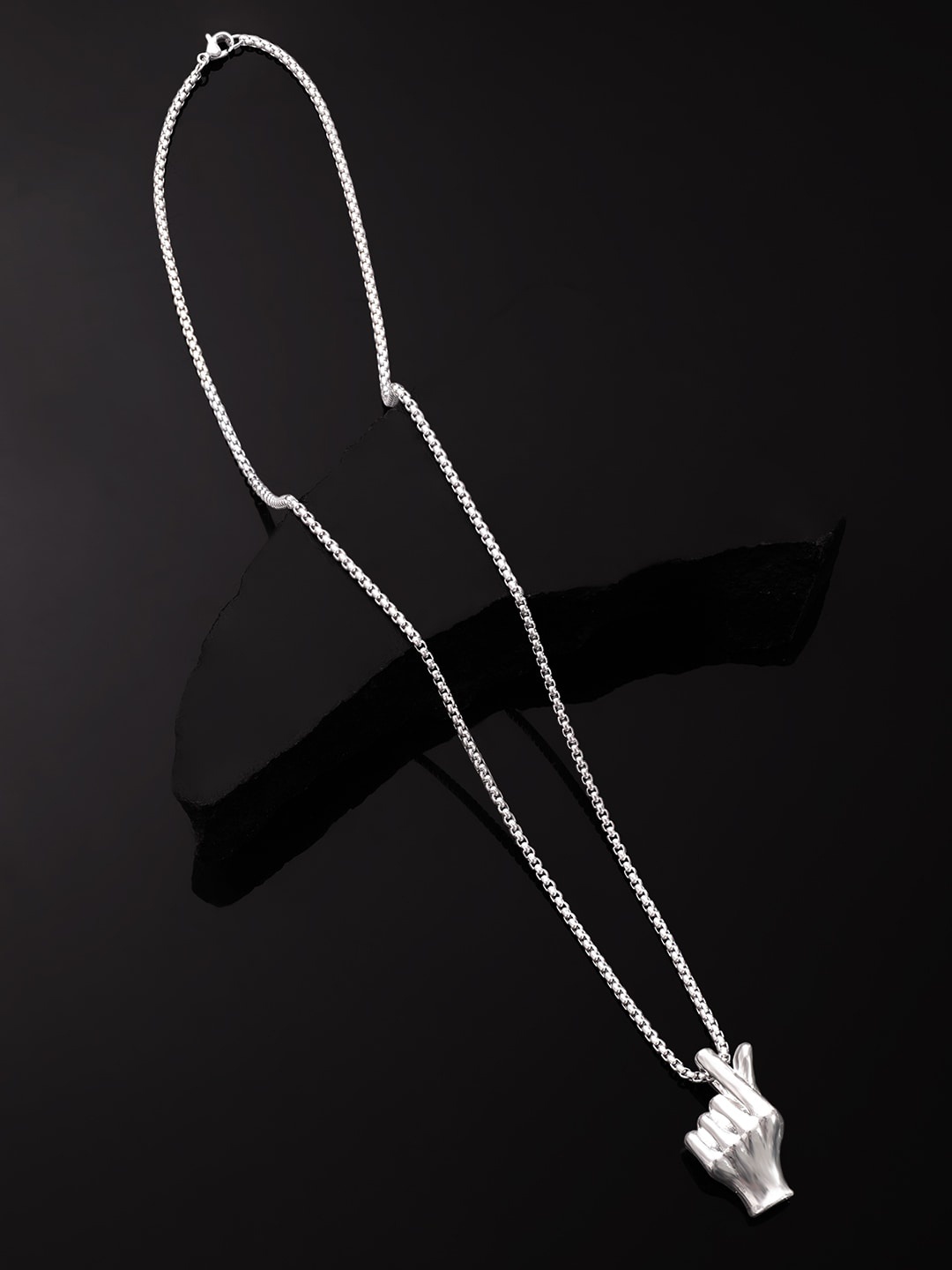 

The Roadster Lifestyle Co. Silver-Plated Contemporary Pendant with Chain