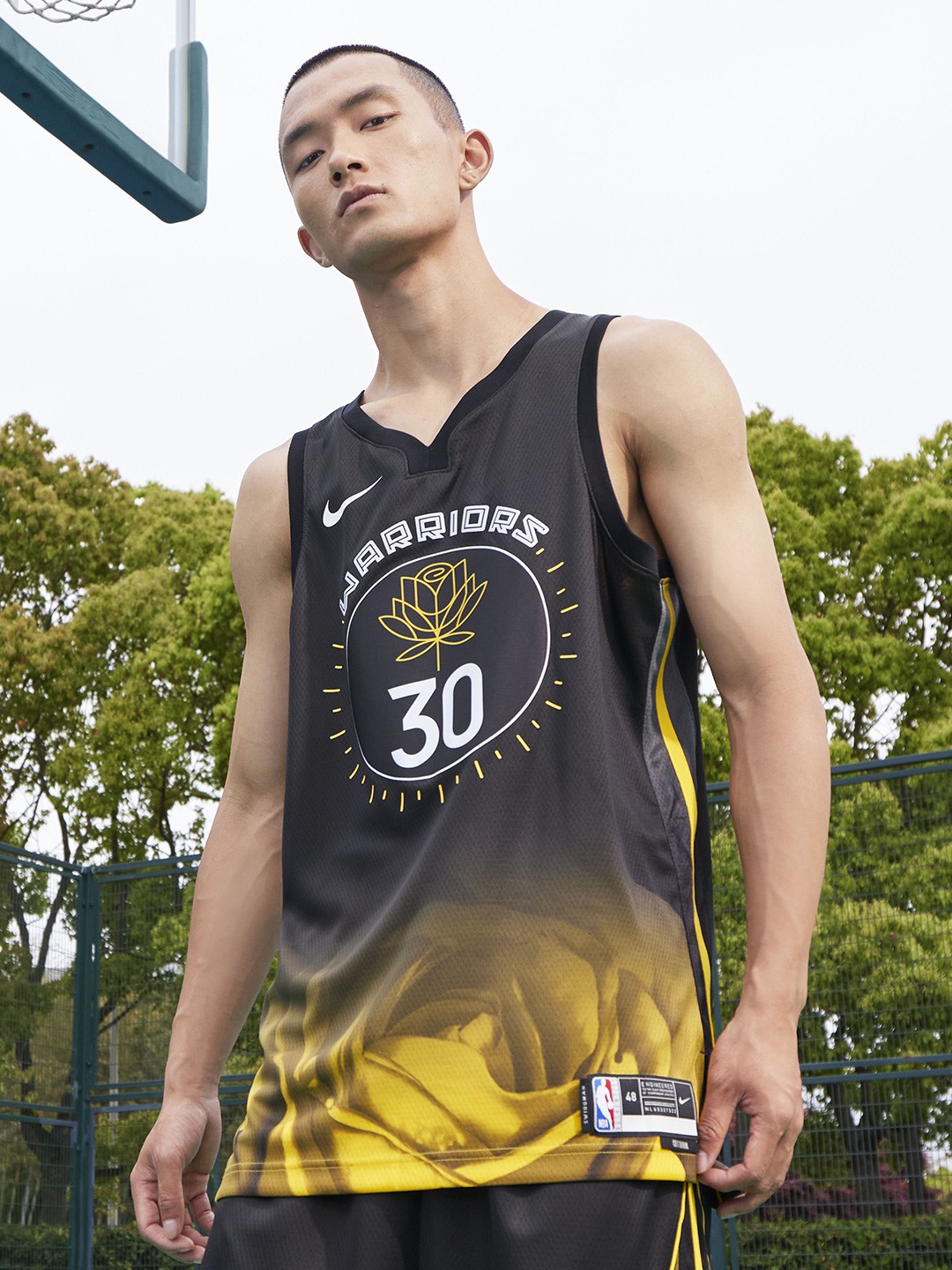 

Nike Stephen Curry Golden State Warriors City Edition Nike Dri-FIT NBA Swingman Jersey, Black