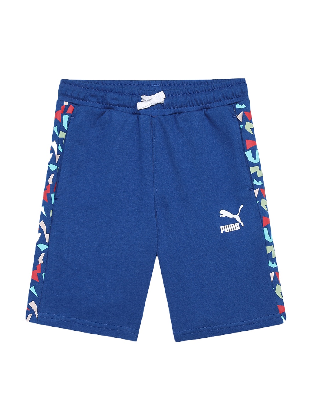 

Puma Kids T7 Printed Youth Cotton Shorts, Blue