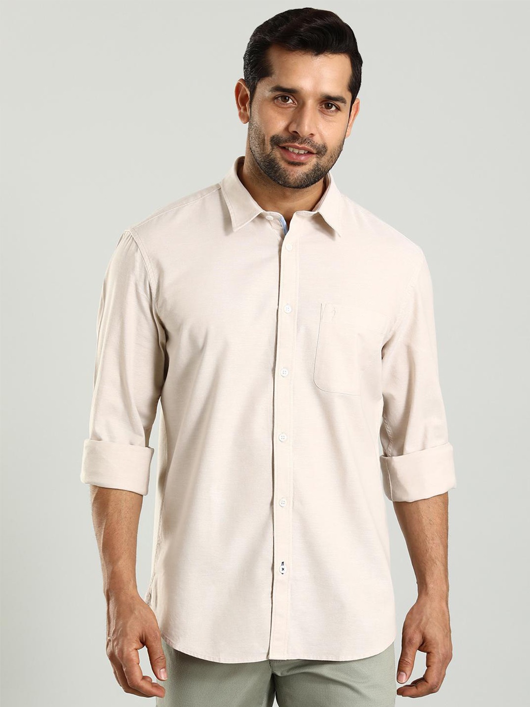 

Indian Terrain Classic Slim Fit Casual Shirt, Brown
