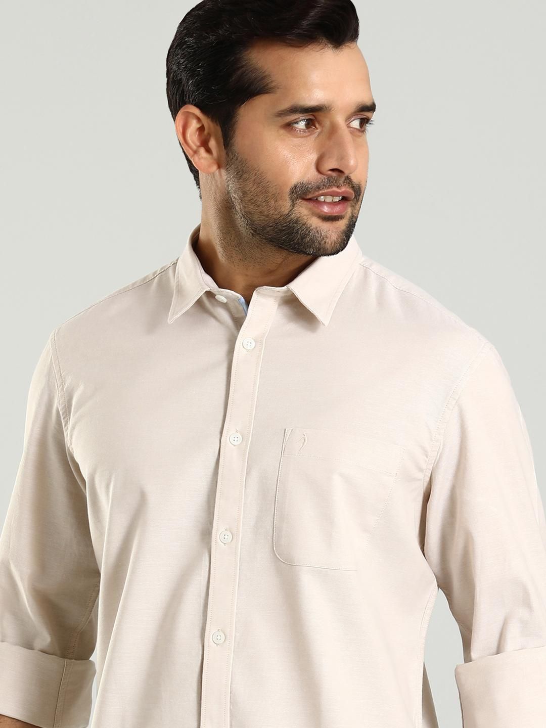 

Indian Terrain Classic Slim Fit Cotton Casual Shirt, Brown
