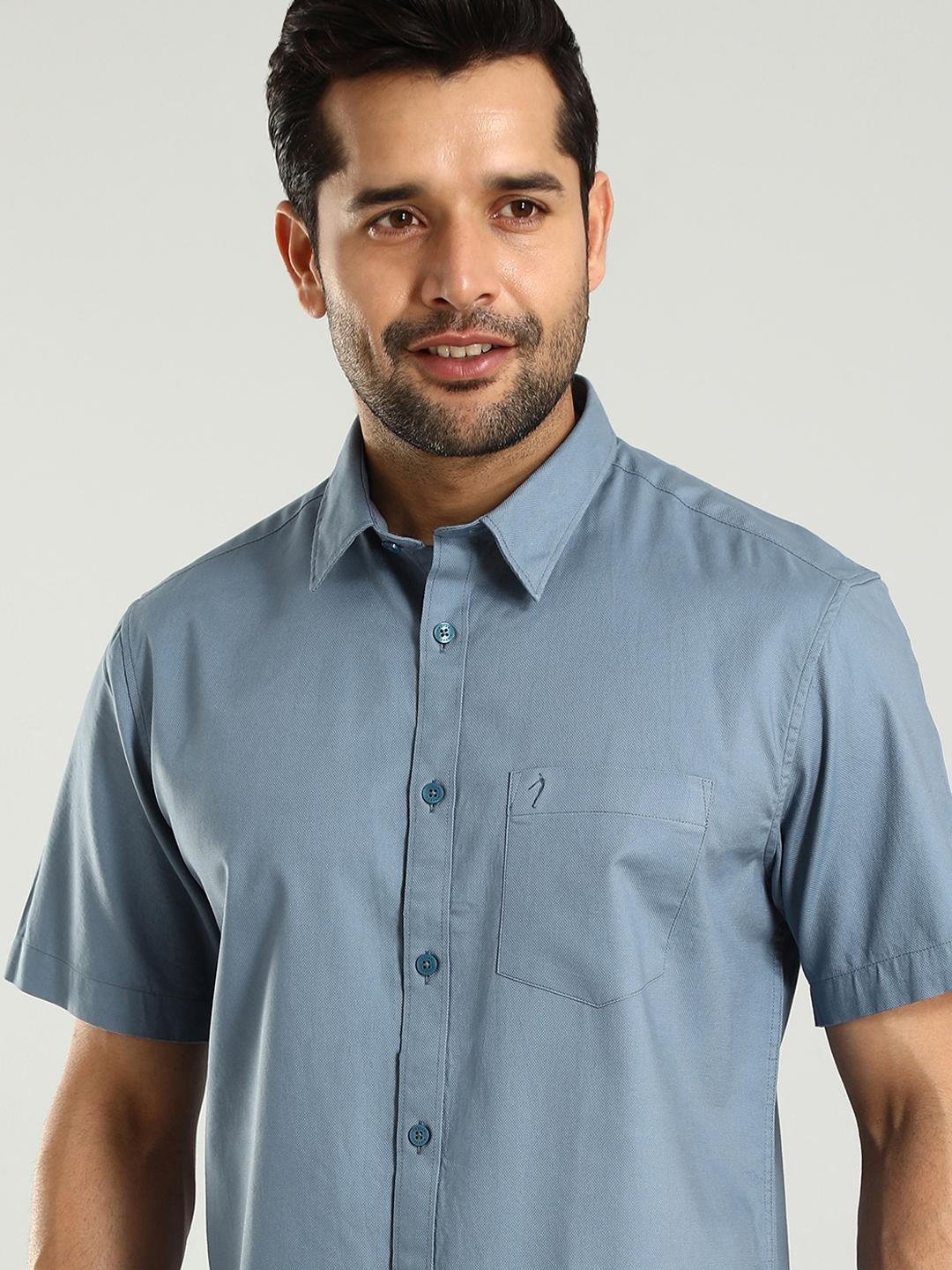 

Indian Terrain Classic Spread Collar Slim Fit Cotton Casual Shirt, Brown