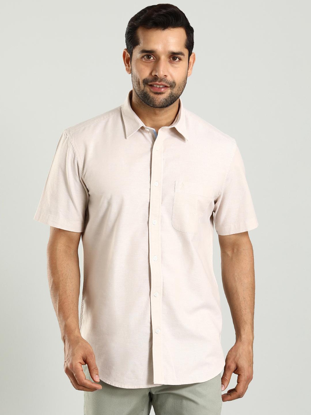 

Indian Terrain Classic Slim Fit Cotton Casual Shirt, Brown