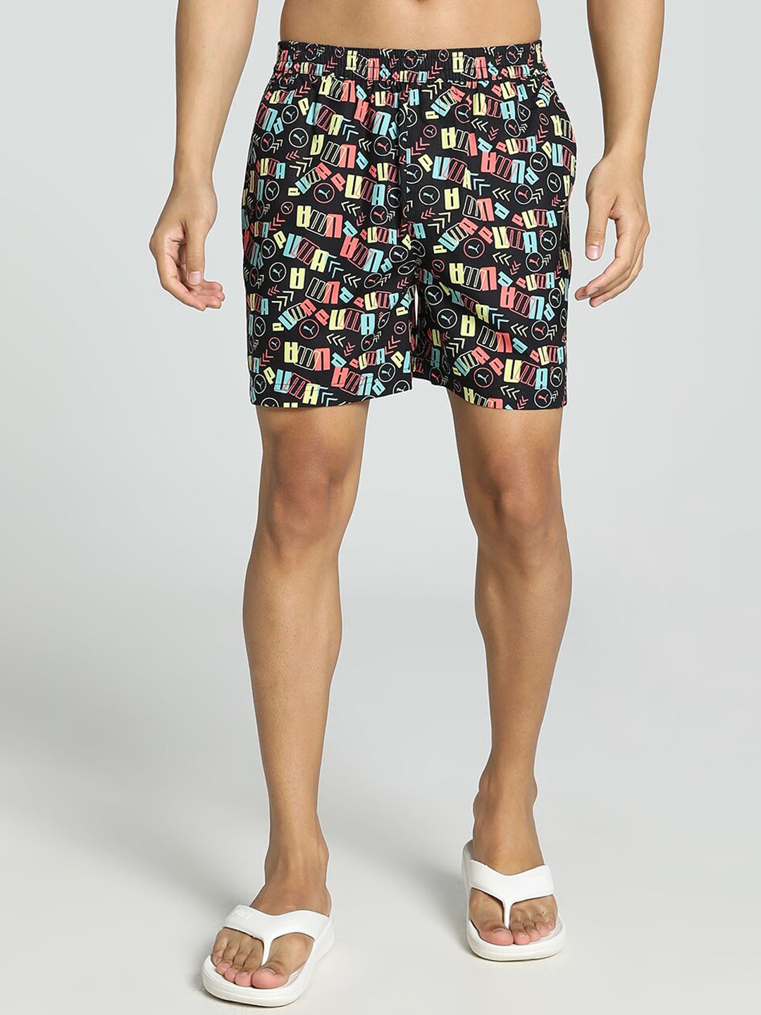 

Puma Printed Woven Boxers With Side Pocket 68525001, Black