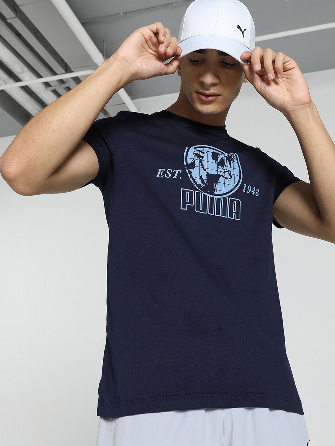 

Puma Graphic Slim Fit Tee, Navy blue