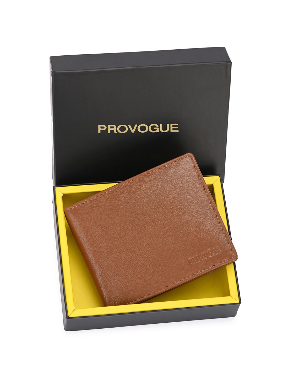 

Provogue Men Leather Two Fold Wallet, Tan