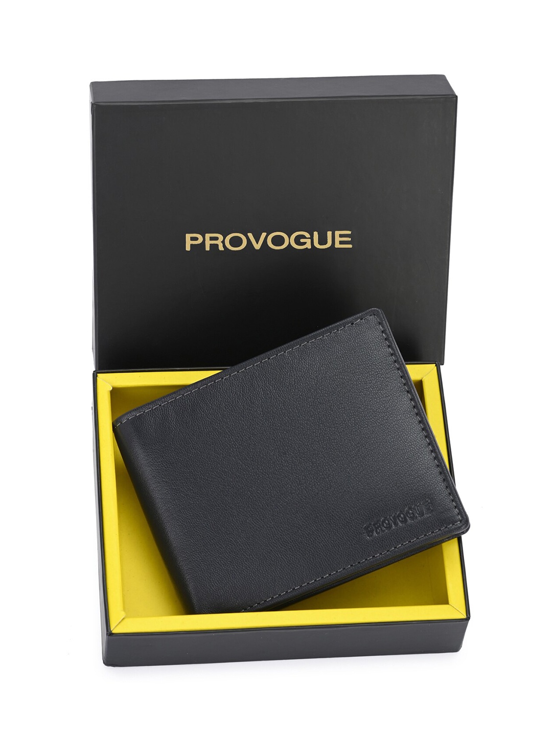 

Provogue Men Leather Two Fold Wallet, Navy blue