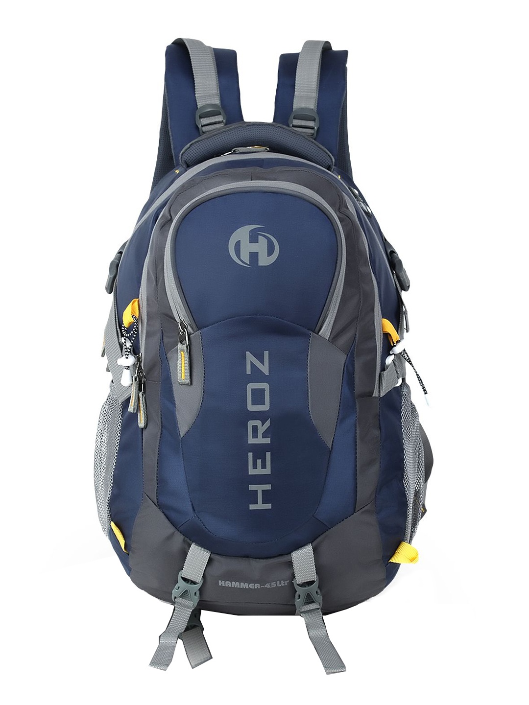 

HEROZ Unisex Brand Logo Backpacks with Rain Cover, Navy blue