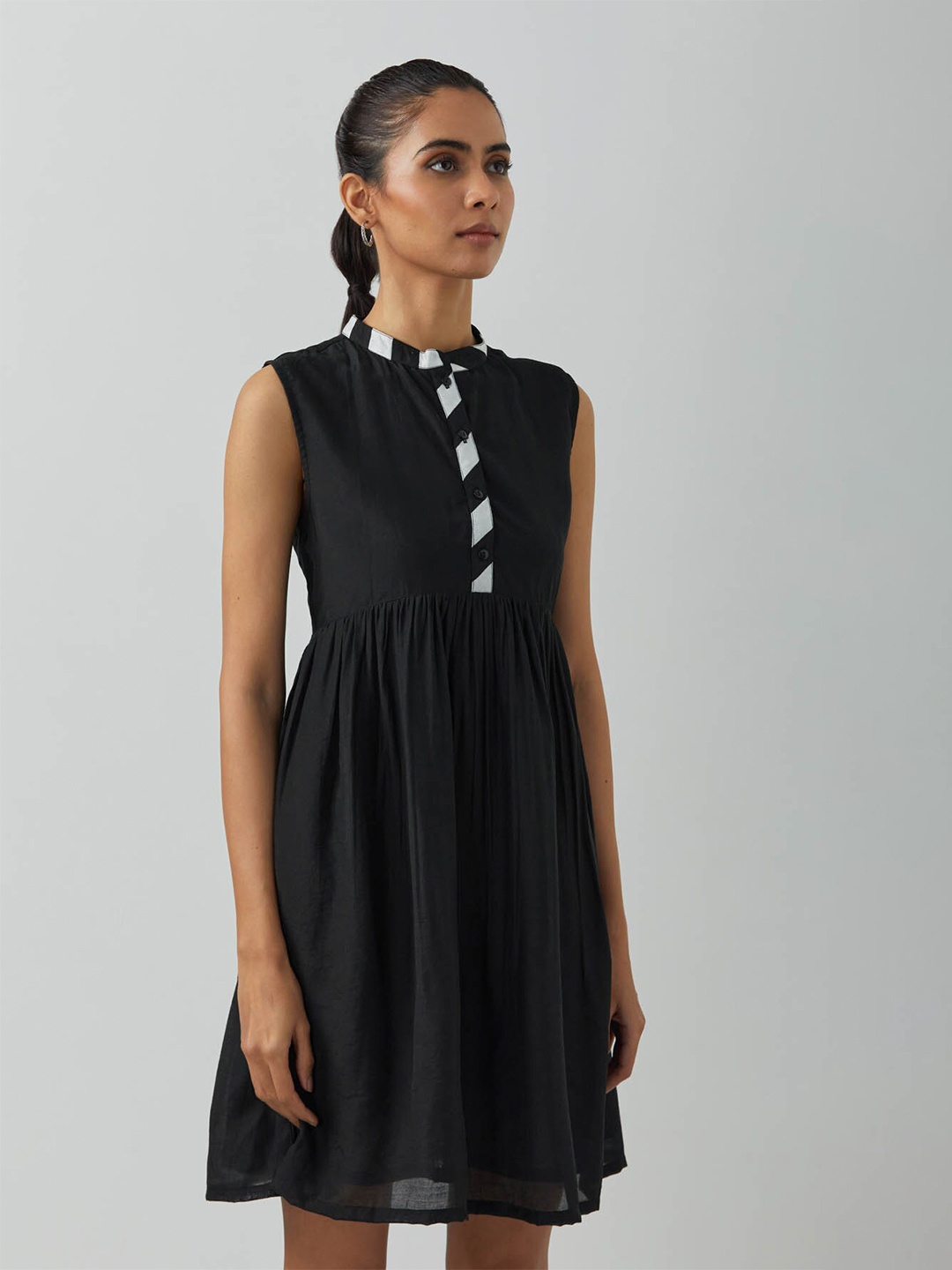 

THE INDIAN CAUSE Fit & Flare Dress, Black