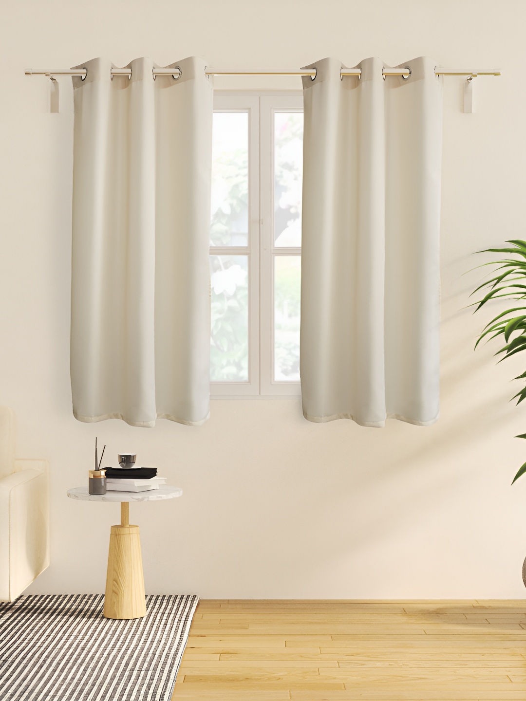 

Home Centre Off White 2 Pieces Room Darkening Window Curtain