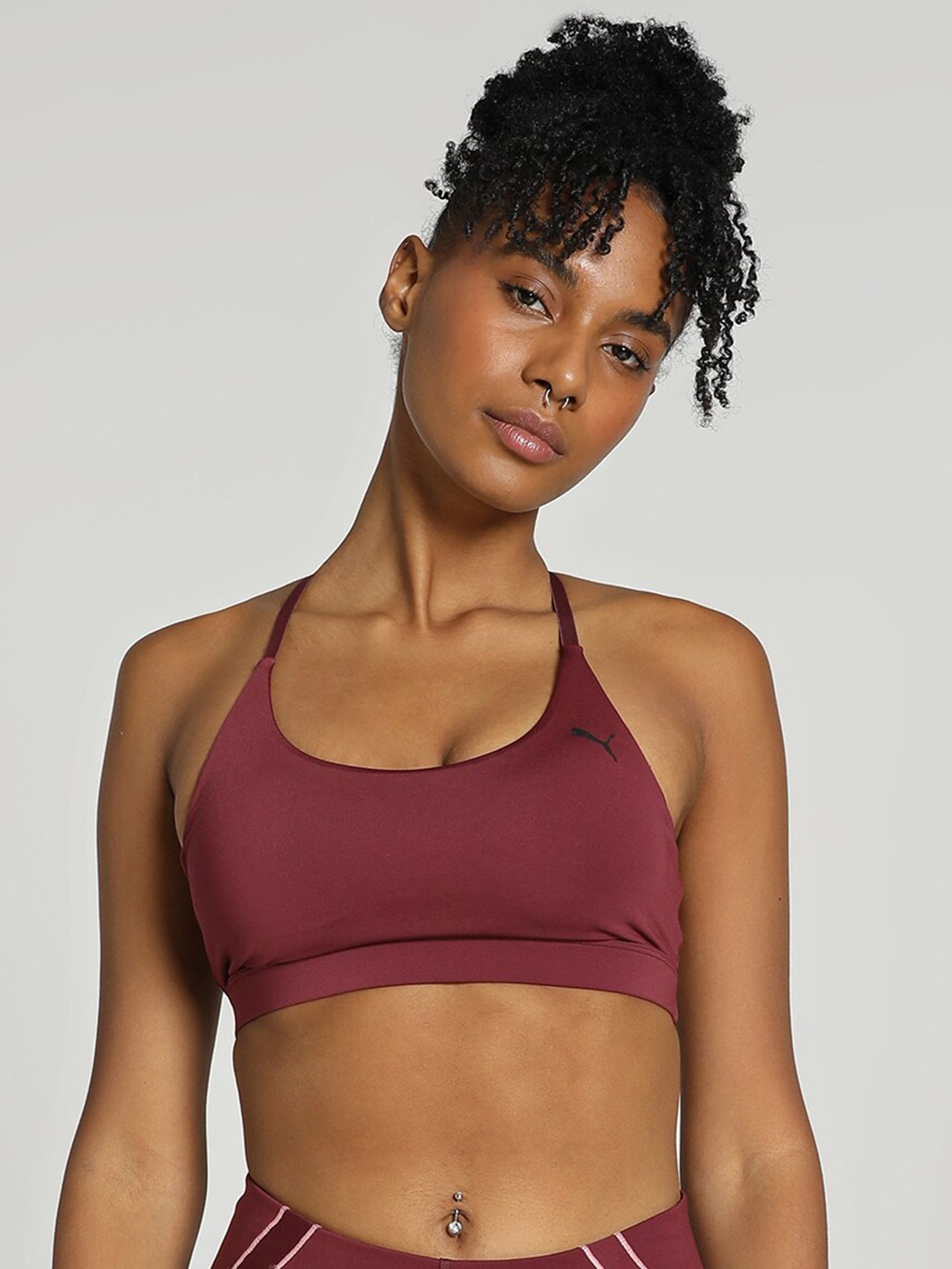 

Puma STUDIO ULTRABARE STRAPPY Workout Bra, Red