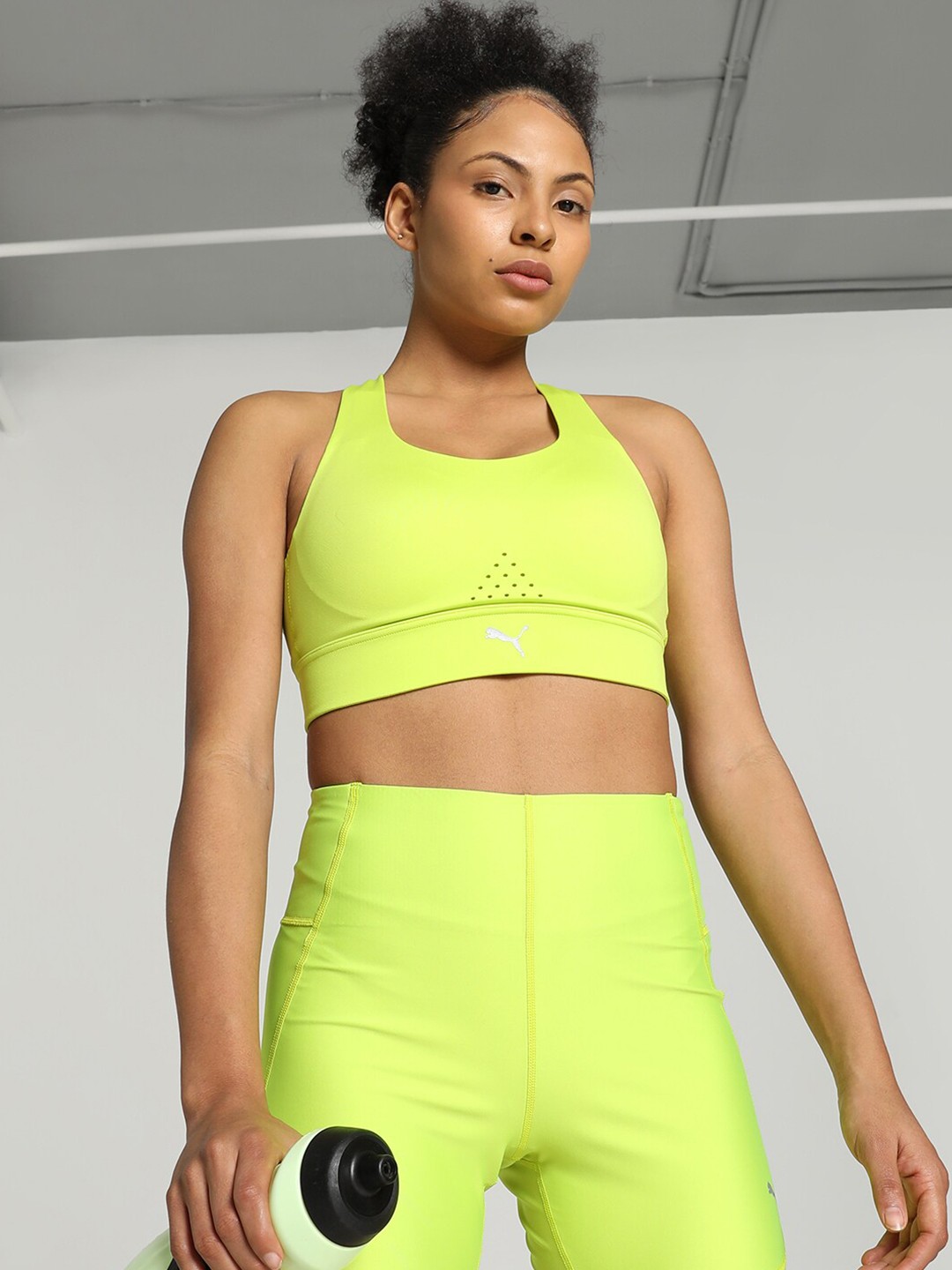 

Puma PWRbreathe Running Workout Bra, Lime green