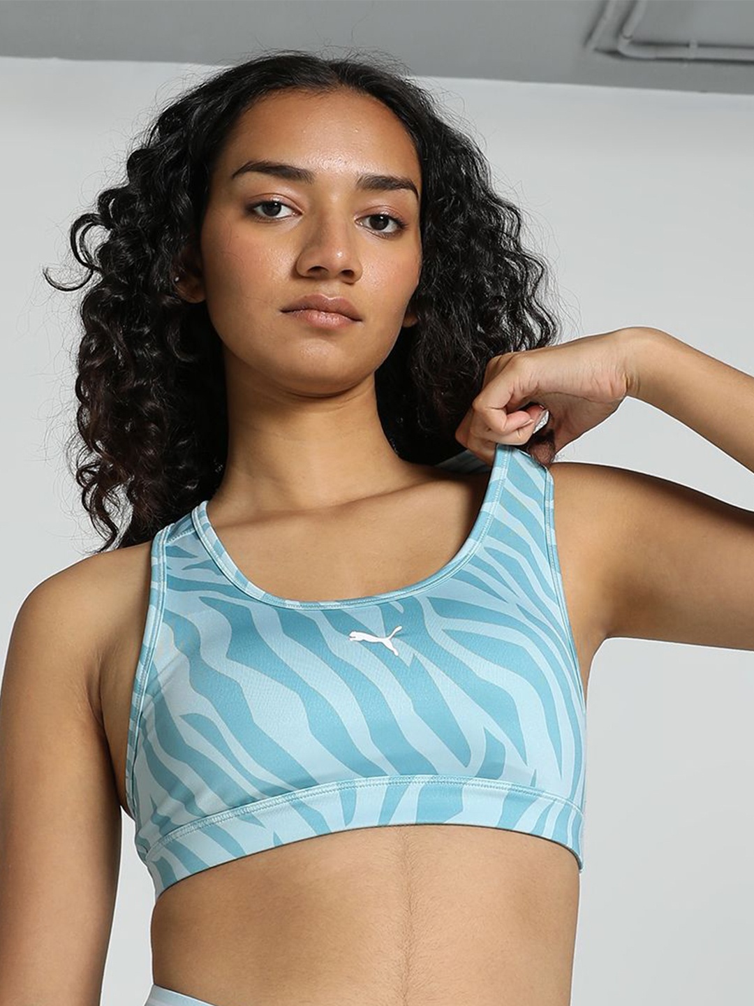 

Puma 4KEEPS Printed Heavily Padded Training Bra, Blue
