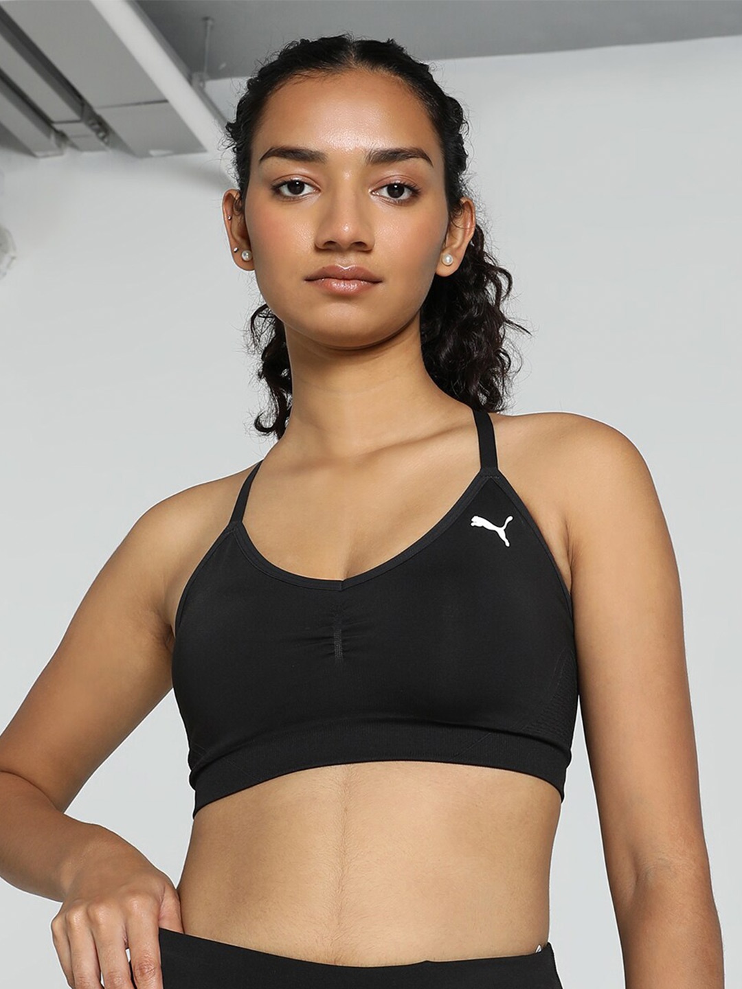 

Puma Move Shapeluxe Seamless Training Bra, Black