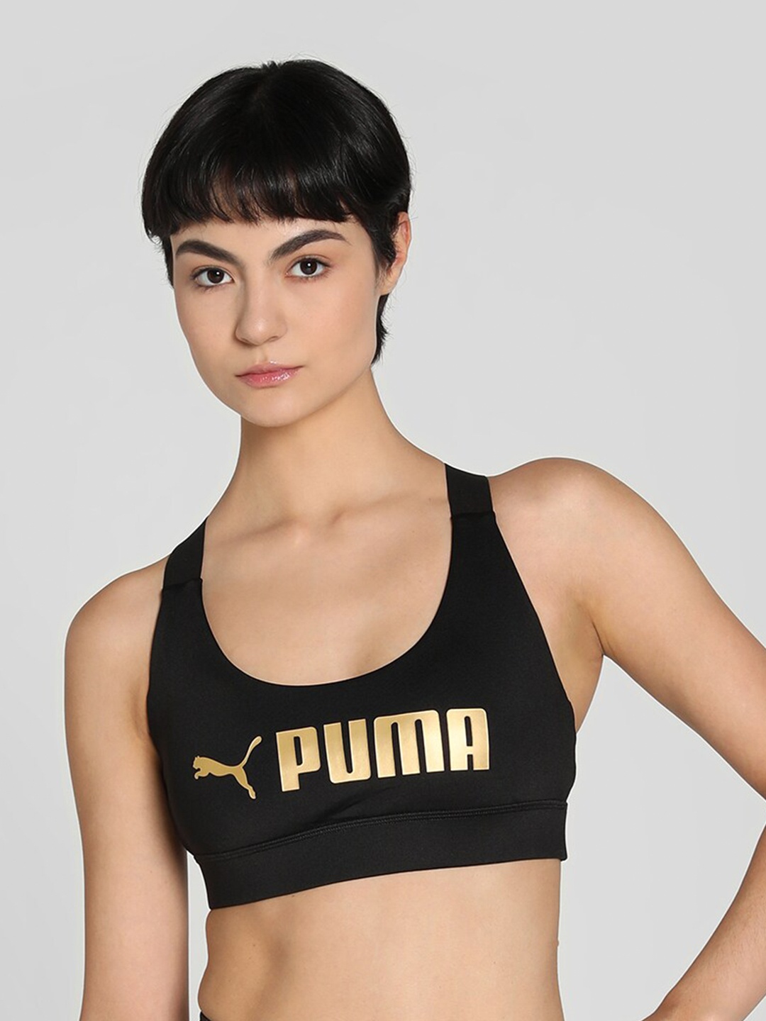 

Puma Fit Mid Impact Training Bra, Black