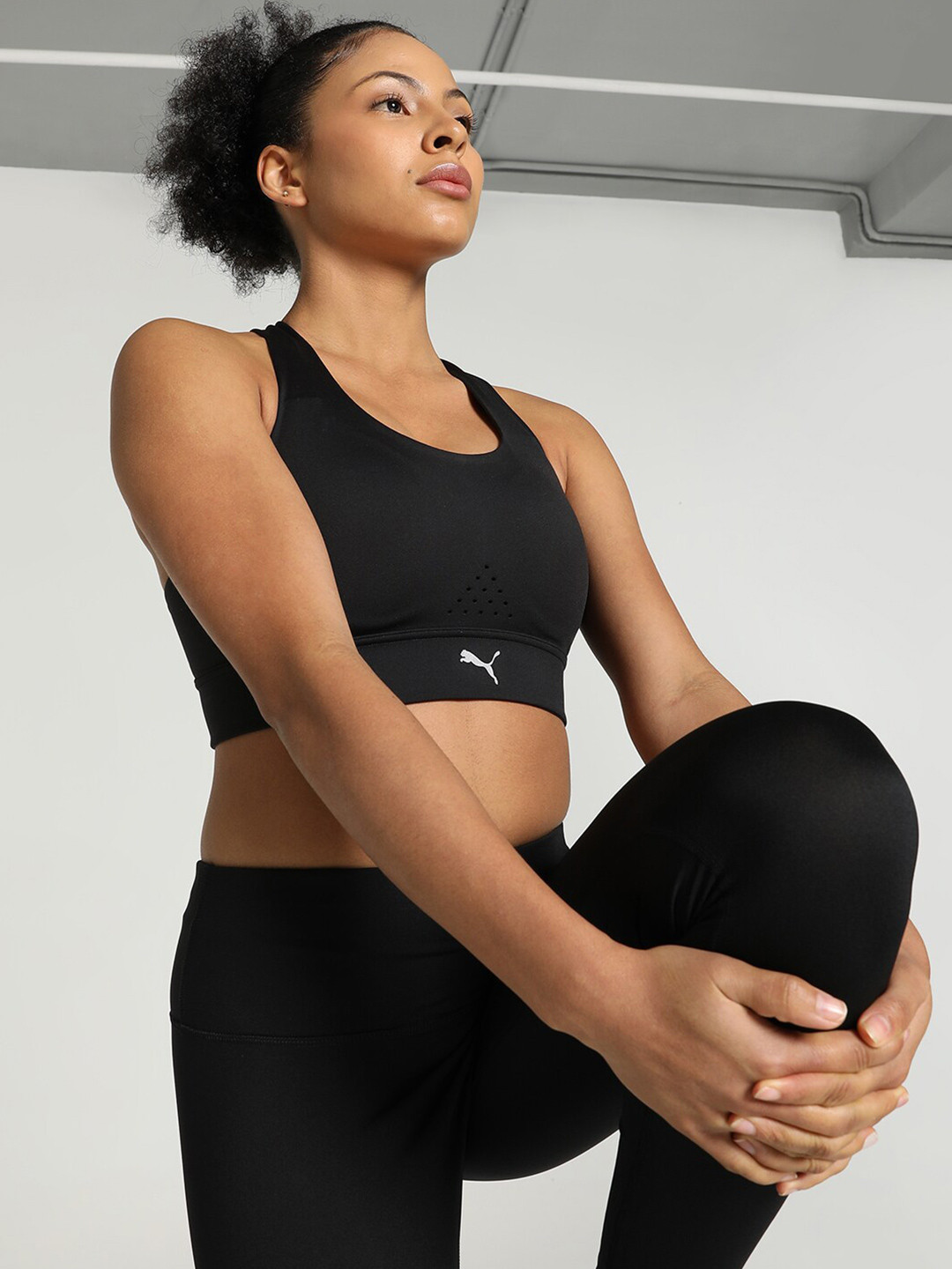 

Puma PWRbreathe Heavily Padded Running Bra, Black