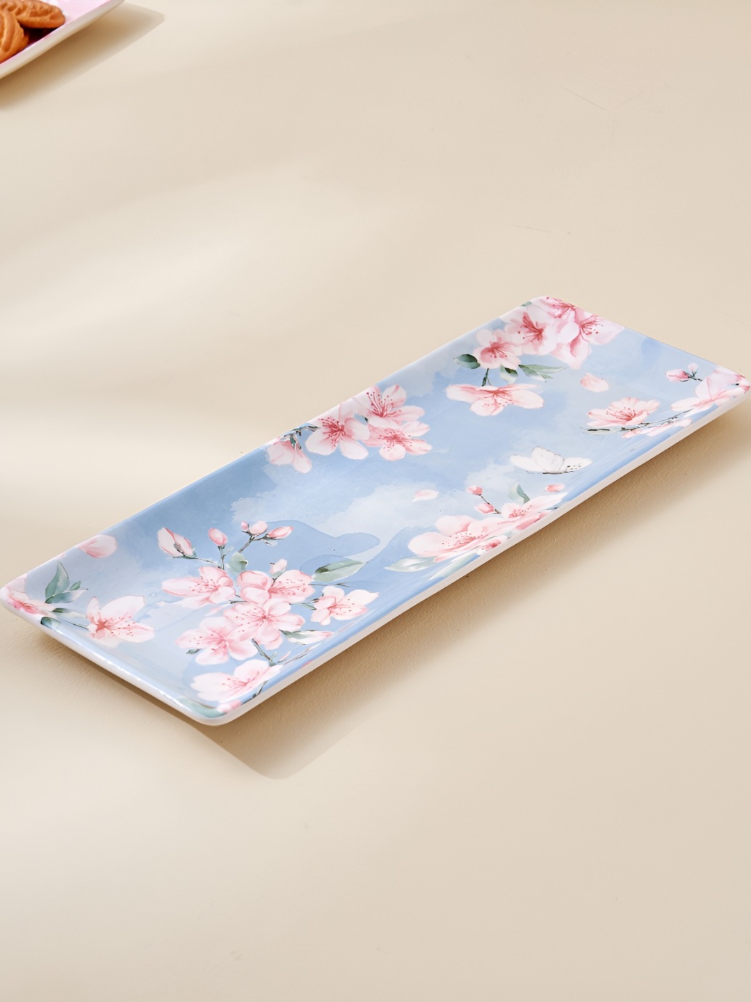 

Home Centre Senorita Blue Printed Ironstone Floral Print Platter