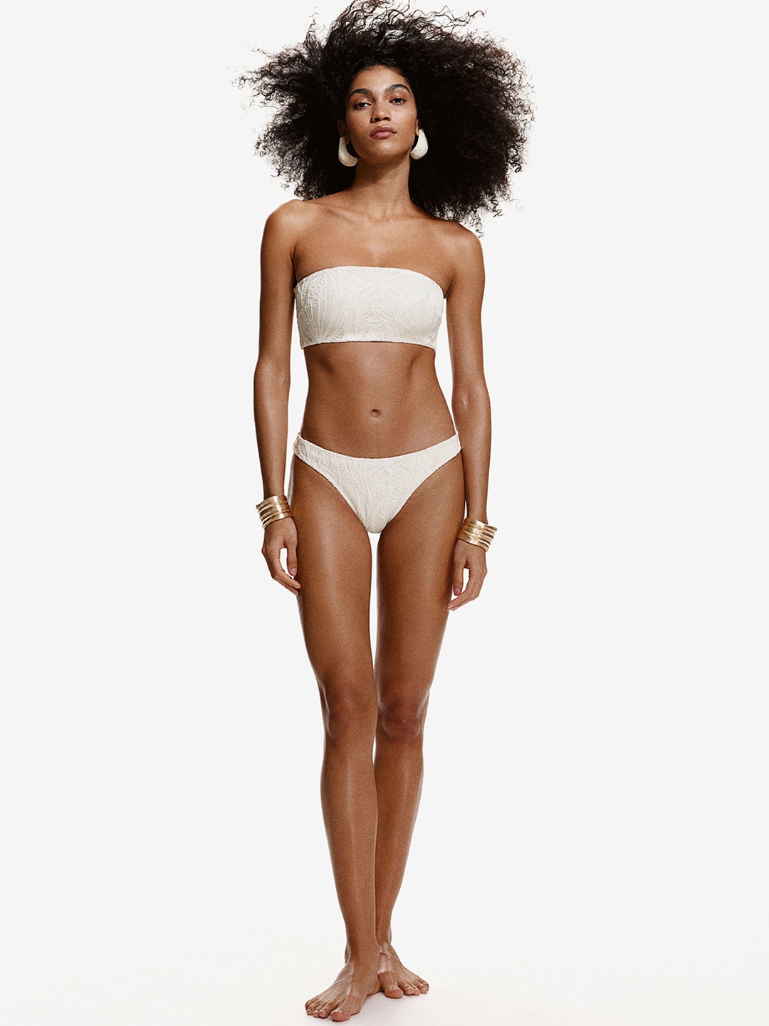 

H&M High-Leg Bikini Bottoms, White