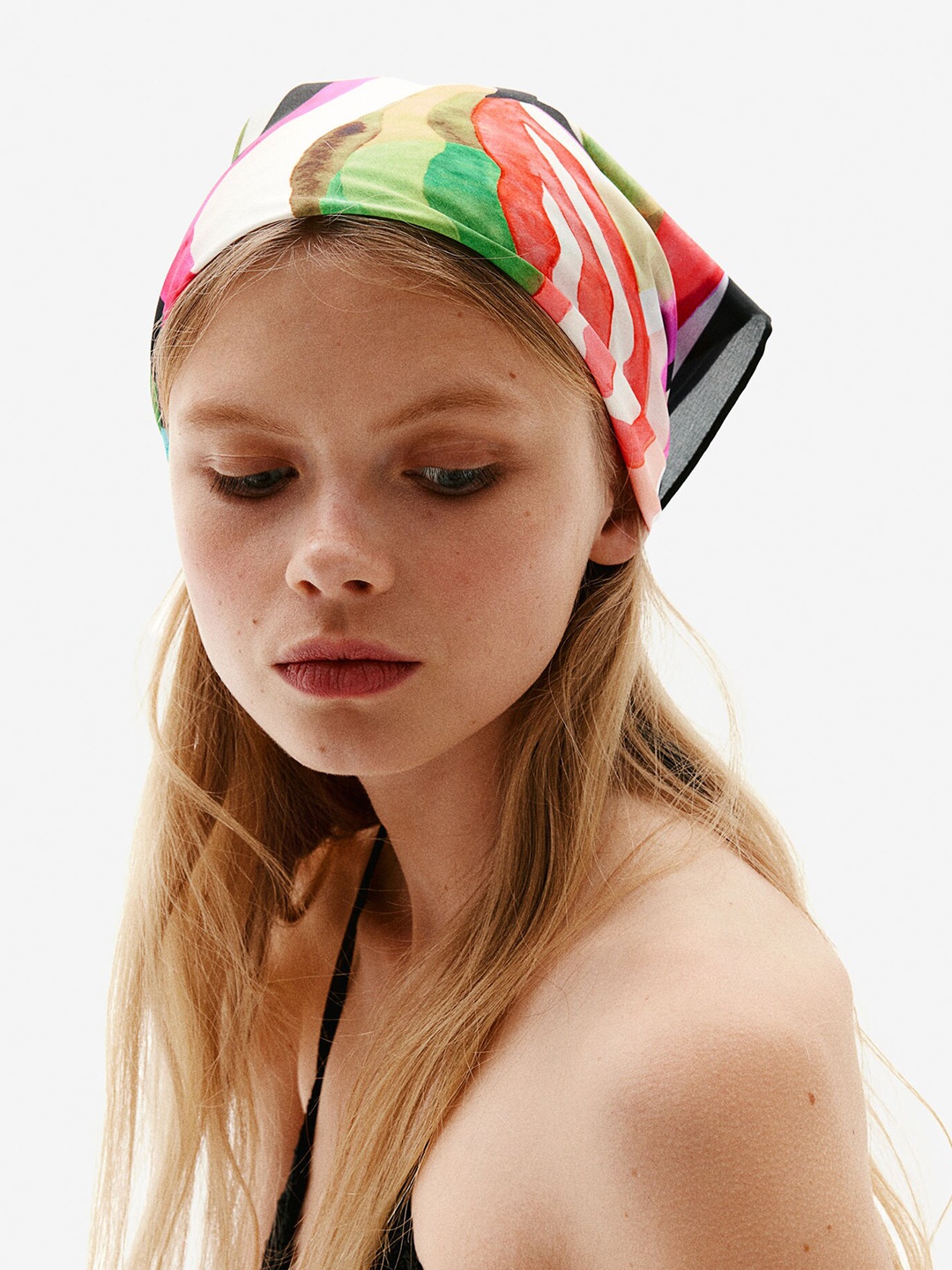 

H&M Satin Scarf, Pink