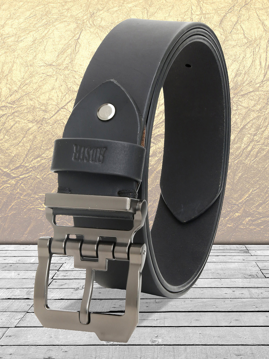 

The Roadster Lifestyle Co. Men Black Leather Belt