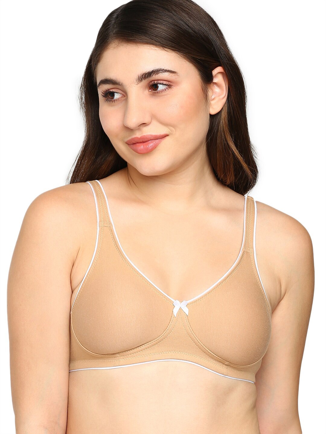 

BLOSSOM Solid Full Coverage T-shirt Bra With All Day Comfort, Beige