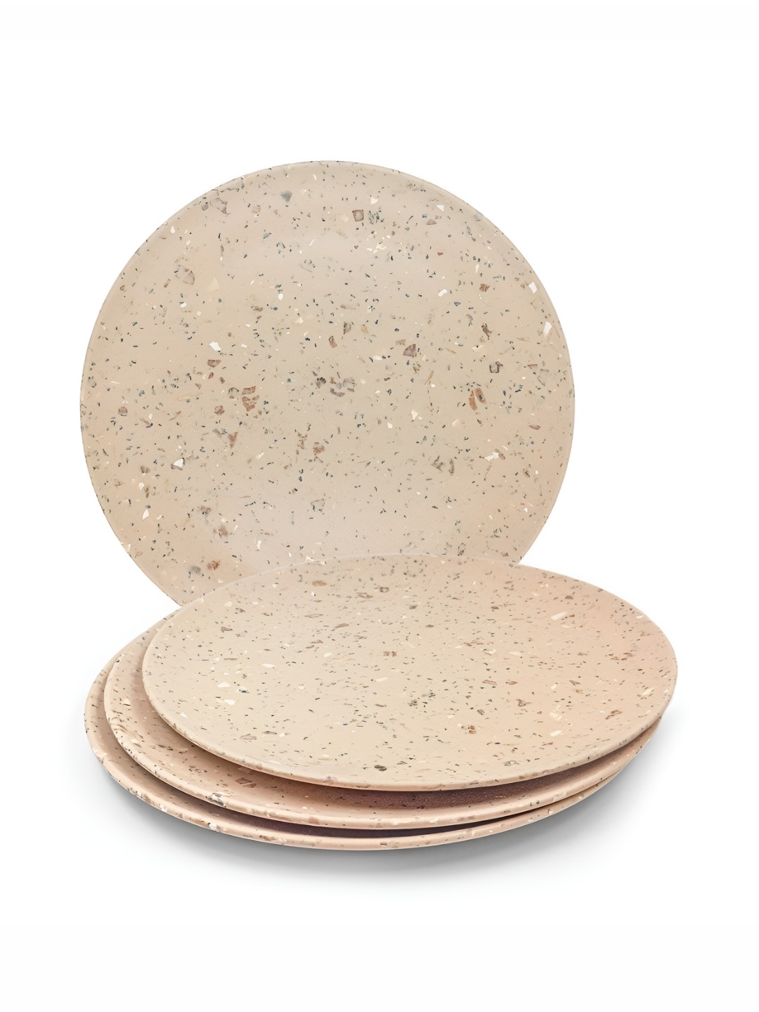 

Red Butler 4-Pcs Walnut Design Bamboo Fibre Eco-Friendly Plates, Beige