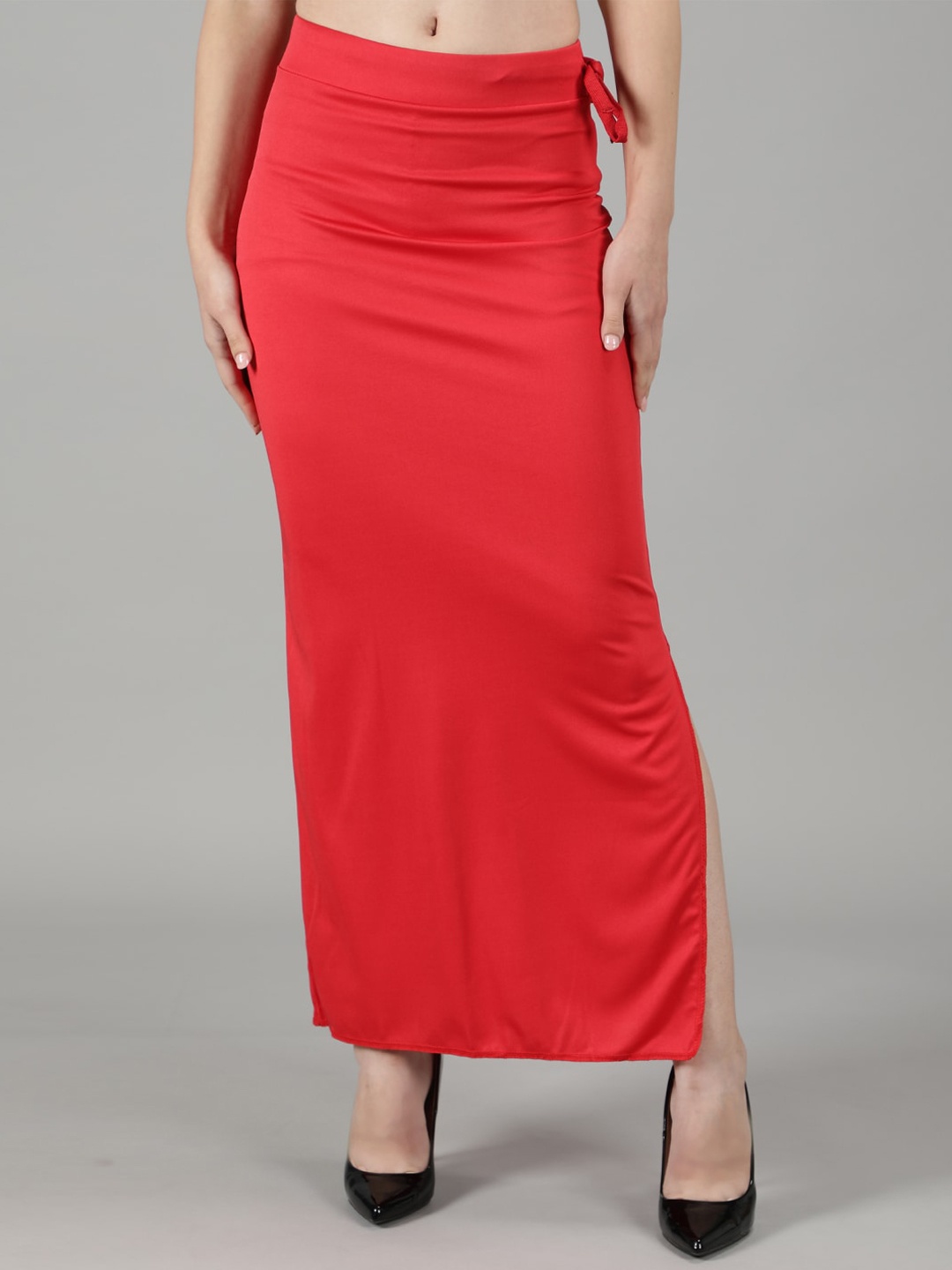 

Plus Size Women Elasticated Saree Shapewear, Red