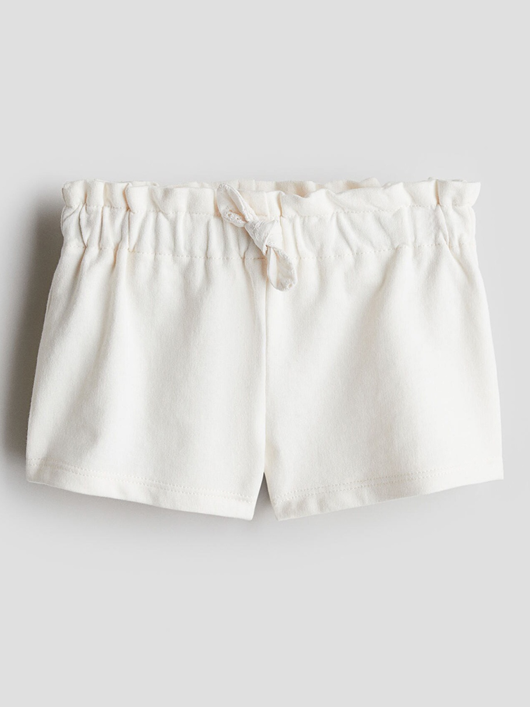 

H&M Girls Pure Cotton Sweatshirt Shorts, White