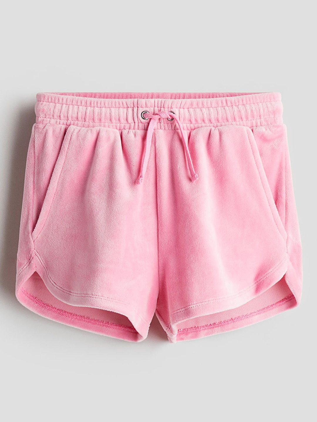 

H&M Girls Velour Pull-On Shorts, Pink