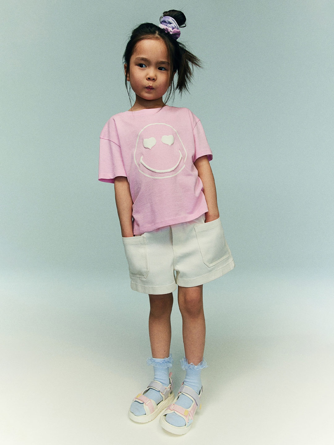 

H&M Girls Pure Cotton Printed T-shirt, Pink