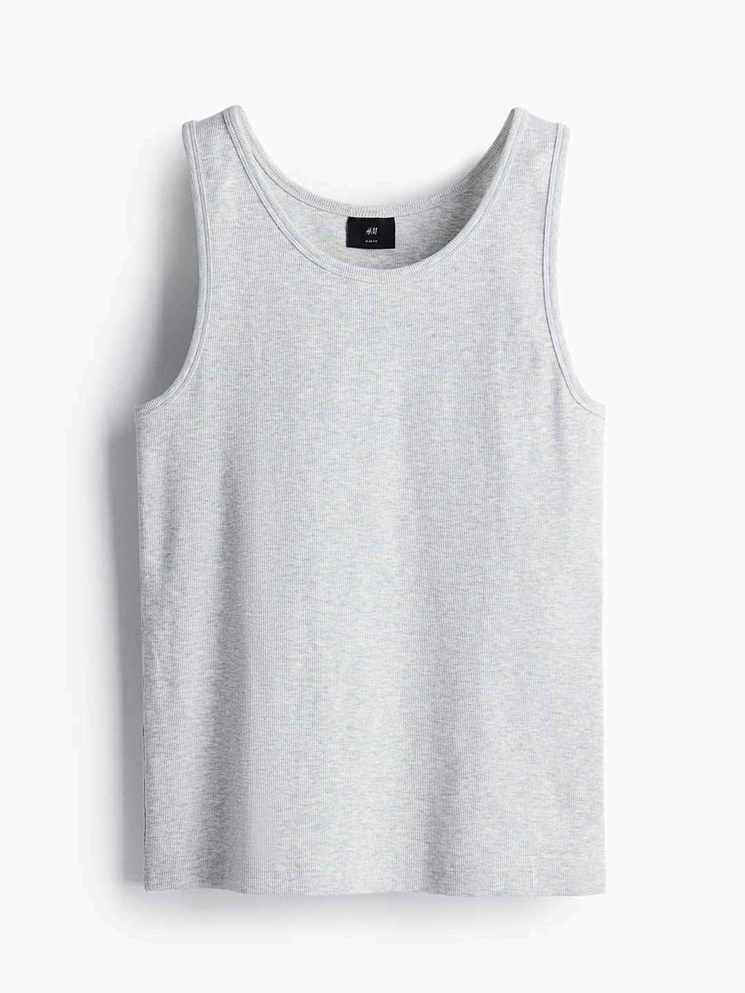 

H&M Slim Fit Ribbed Vest Top, Grey
