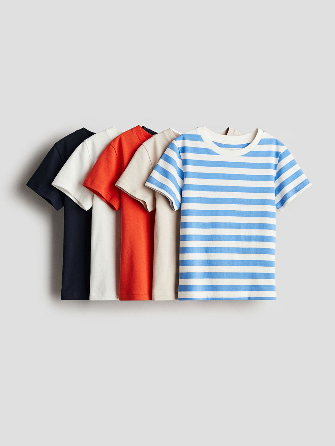 

H&M Girls 5-Pack Cotton T-shirts, Orange