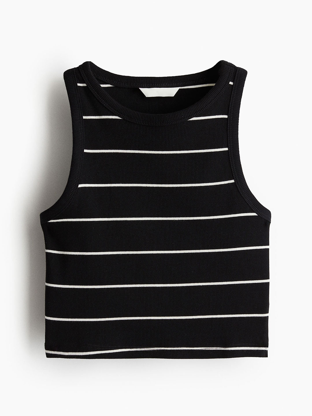 

H&M Women Cropped Vest Top, Black