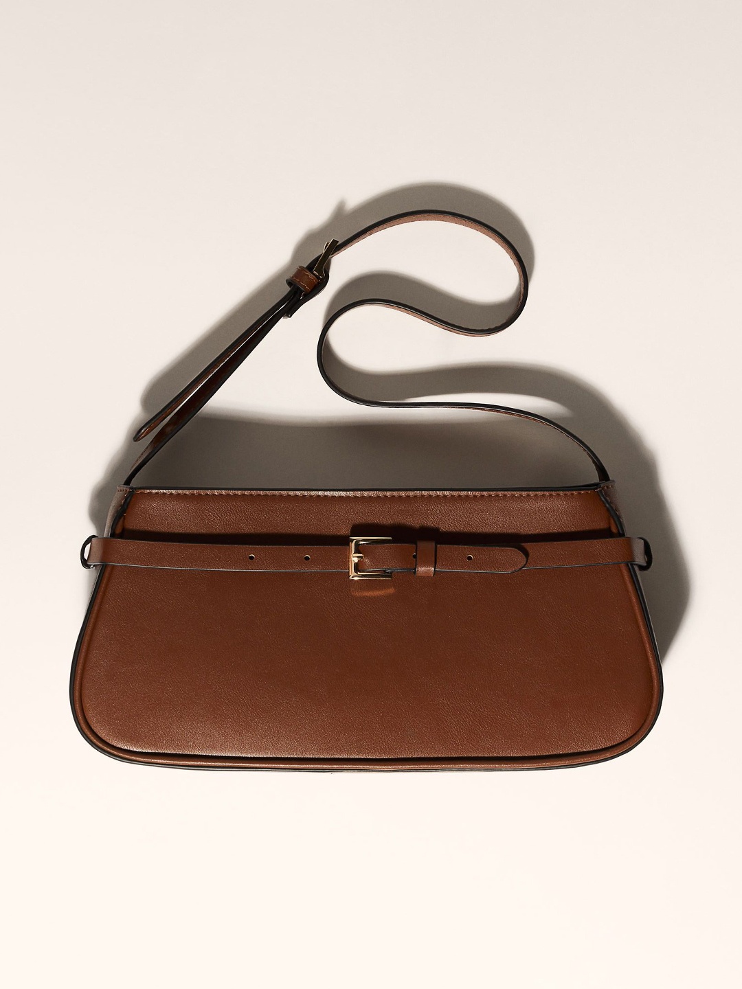 

H&M Belt-Detail Shoulder Bag, Brown
