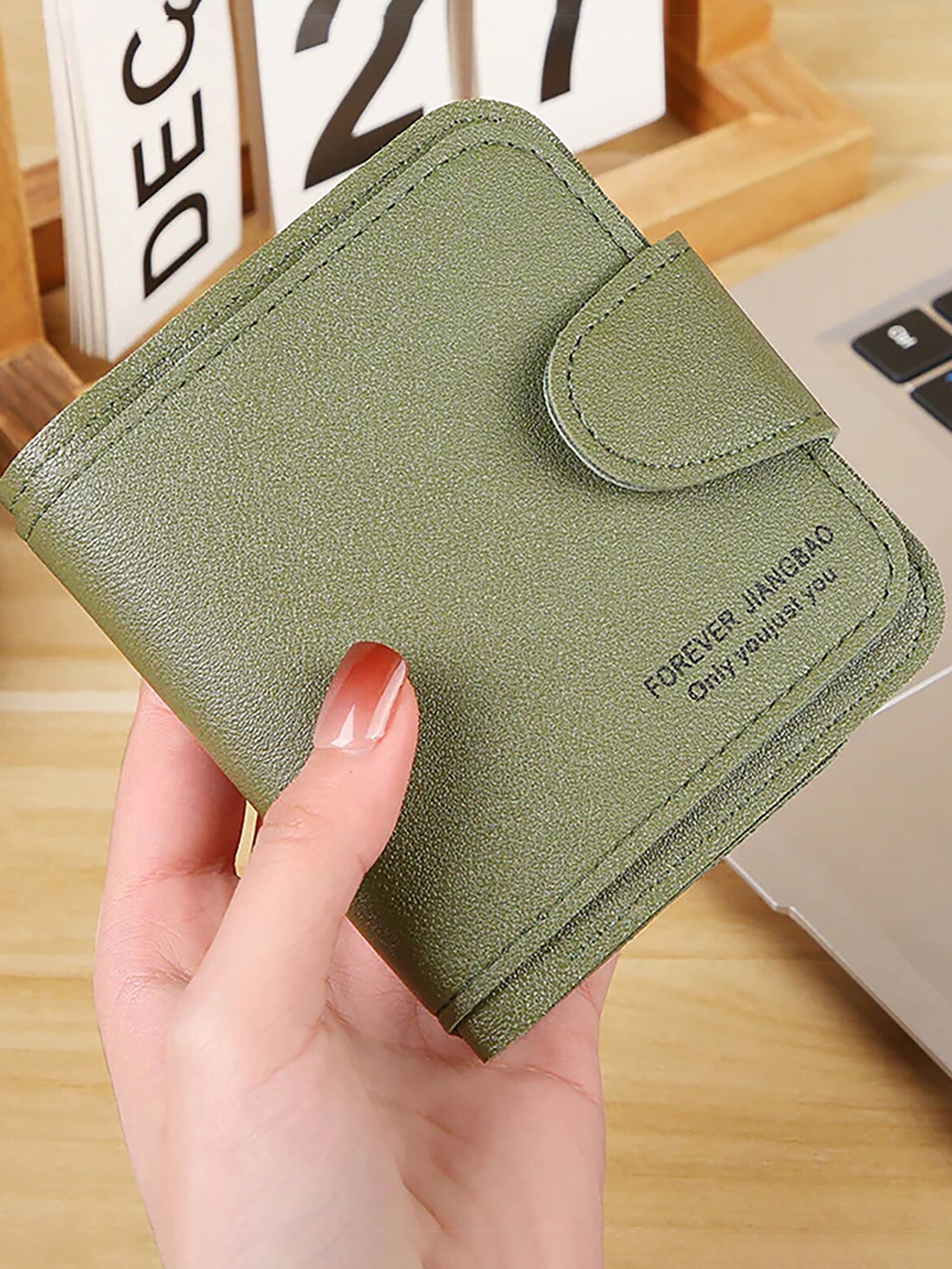 

SYGA Women Leather Two Fold Wallet, Green