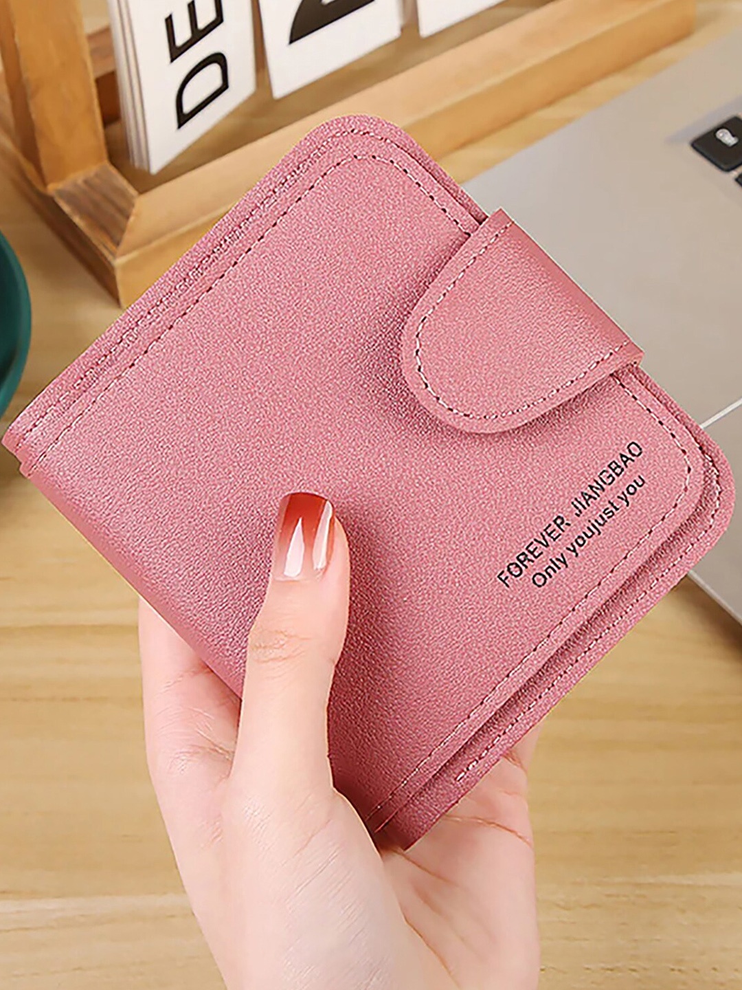 

SYGA Women Leather Three Fold Wallet, Pink