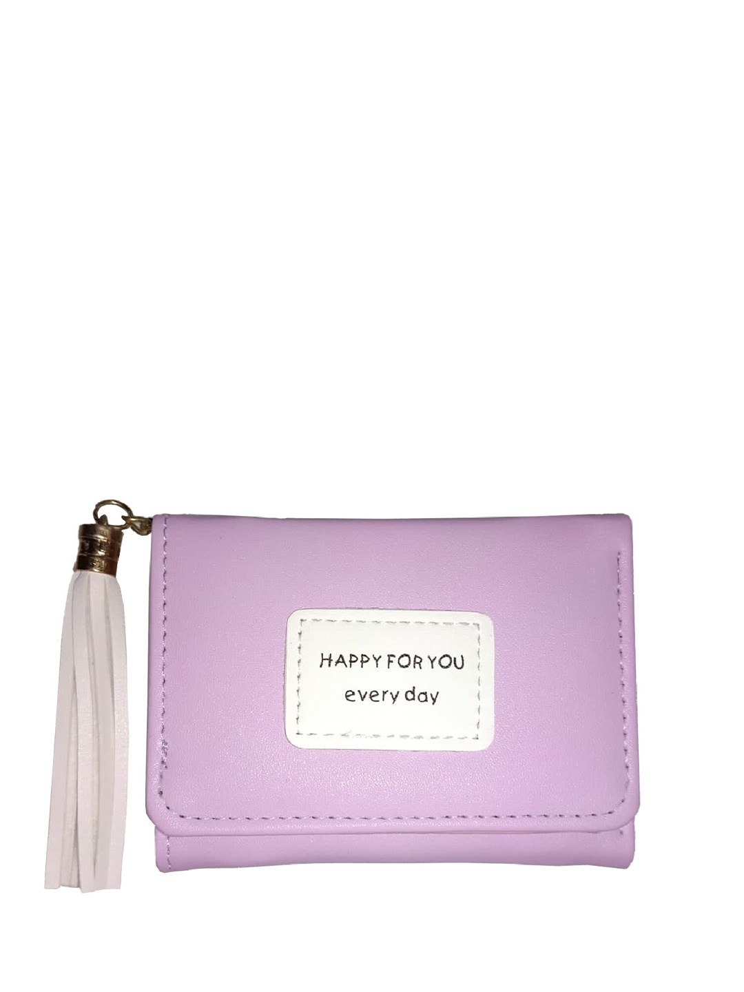

SYGA Typography Printed Leather Three Fold Wallet, Purple
